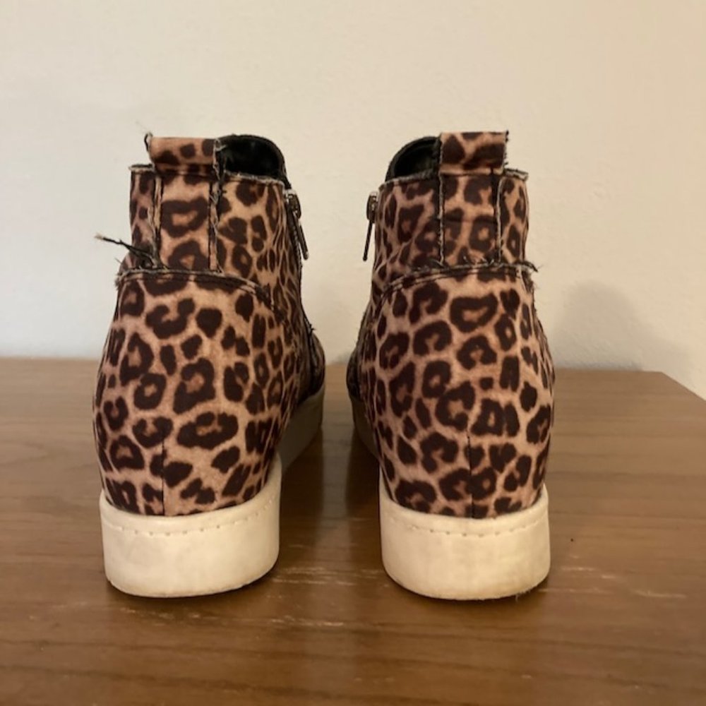 Soda Leopard Print Wedge Platform Sz10 - image 2